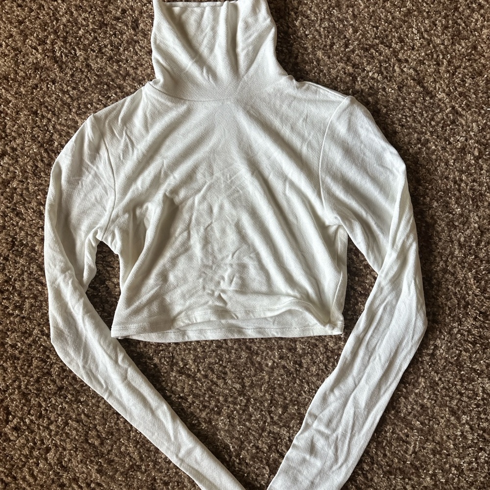 Naked Wardrobe Turtleneck Crop Top (NWOT)